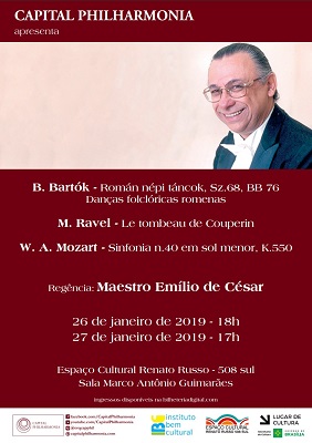 Maestro Em�lio de C�sar rege B�rtok, Ravel e Mozart